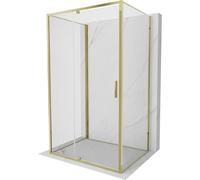 Mexen Exo-R 3S cabina de ducha de 3 lados abatible 100 x 70 cm, transparente, dorada - 819-100-070-50-00-3S 97219 5905315142634