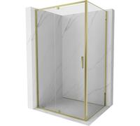 Mexen Exo-R cabina de ducha abatible 135 x 120 cm, transparente, dorada - 819-135-120-50-00 92154 5907931006611