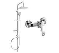 Mexen Fabia Sven conjunto de ducha sobre pared con alcachofa y grifo de ducha, cromo - 746540262-00 6123 5907709182066