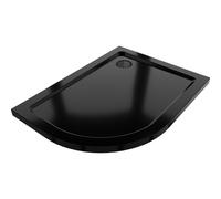 Mexen Flat ducha semicircular slim derecho 100 x 90 cm, negro, sifón negro - 41709010P-B 98873 5907931028163