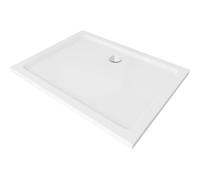 Mexen Flat plato de ducha rectangular slim 110 x 100 cm, blanco, desagüe cromado - 40101011 2459 5903163389348