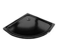 Mexen Flat plato de ducha semicircular slim 90 x 90 cm, negro, sifón negro - 41709090B 13212 5907709164918
