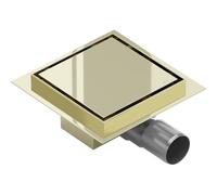 Mexen Flat-Q M13 desagüe de suelo cuadrado 12 x 12 cm, dorado - 1510012 956 5907709190009