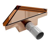Mexen Flat-T M13 desagüe de suelo triangular 20 x 20 cm, oro rosa - 1610320 83717 5905315986573