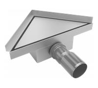 Mexen Flat-T M13 desagüe empotrado triangular 20 x 20 cm, inox - 1010320 937 5907709119901