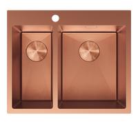 Mexen Flexo fregadero de acero inoxidable de 1,5 senos 610 x 510 mm, cobre HC - 6446611500-65HC 79050 5905315982834