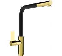 Mexen Flora grifo de cocina, dorado/negro - 670401-57 2470 5907709192850