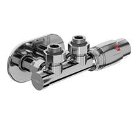Mexen G00 conjunto termostático angular con embellecedor R, Duplex, DN50, cromo - W907-900-905-01 32526 5905315237026