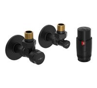 Mexen G00 conjunto termostático angular con embellecedor R, negro - W901-900-904-70 32482 5905315236913