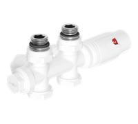 Mexen G00 conjunto termostático angular/recto, Duplex, DN50, blanco - W908-900-20 32446 5905315236838