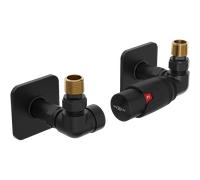 Mexen G00 conjunto termostático axial con cubrecantos S, negro - W903-900-909-70 32665 5905315237262