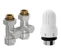 Mexen G04 conjunto termostático de dos tubos DN50, recto 1/2"x16 mm, níquel - W912-016-948-01 33148 5905315238108
