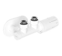 Mexen G05 conjunto de termostato angular con embellecedor R, Duplex, DN50, blanco - W907-958-905-20 32897 5905315237736