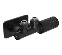 Mexen G05 conjunto termostático angular con cubremáscara S, Duplex, DN50, negro - W907-958-910-70 32980 5905315238016