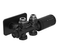 Mexen G05 conjunto termostático angular/directo con embellecedor S, Duplex, DN50, negro - W908-958-910-70 33019 5905315238061
