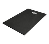 Mexen Hugo plato de ducha rectangular SMC 140 x 70 cm, negro, cubierta de inox - 42707014-X 25182 5905315225719