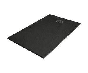 Mexen Hugo plato de ducha rectangular SMC 150 x 80 cm, negro, cubre desagüe negro - 42708015-B 25268 5905315226600
