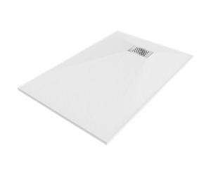Mexen Hugo plato de ducha rectangular SMC 90 x 70 cm, blanco, cubre desagüe inox - 42107090-X 25020 5905315224057