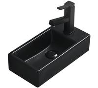 Mexen Inez lavabo sobre encimera izquierdo 40 x 20 cm, negro mate - 21484085L 1271 5907709190603