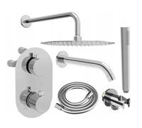Mexen Kai DR70 conjunto de bañera-ducha empotrado con rociador de 25 cm, cromo - 77602DR70251-00 6494 5907709161184