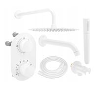 Mexen Kai DR70 conjunto de ducha de bañera empotrado con cabezal de ducha de 25 cm, blanco - 77602DR70251-20 6496 5907709161191