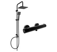 Mexen Kai Tord conjunto de ducha empotrado con rociador y grifo de ducha termostático, negro - 77100200-70 5972 5907709180567