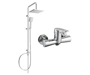Mexen Kama Conjunto de ducha empotrado Tord con rociador y mezclador de ducha, cromo - 72540200-00 6080 5907709181649