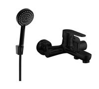 Mexen Kama R75 grifo de baño con set de ducha, negro - 7253R75-70 3186 5907709196445