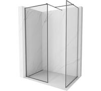 Mexen Kioto-F pared de ducha Walk-in con marco 140 x 110 cm, transparente 8 mm, gun metal - 800-140-202-04-95-110 58536 5905315560544