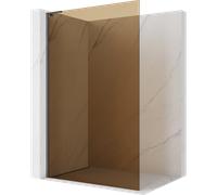Mexen Kioto L Mampara de ducha Walk-in 120 x 200 cm, bronce, gris arma cepillado - 800-120-103-66-32 108617 5907931216430