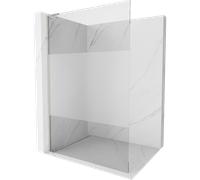 Mexen Kioto L panel de ducha Walk-in 100 x 200 cm, transparente/escarcha, níquel cepillado - 800-100-103-97-35 40942 5905315258922