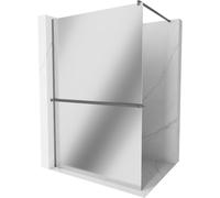 Mexen Kioto+ mampara de ducha con estante Walk-in 140 x 200 cm, espejo, metal gun - 800-140-121-95-50 38255 5905315250056