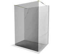 Mexen Kioto mampara de ducha independiente 110 x 200 cm, grafito 8 mm, dorado - 800-110-002-50-40 14083 5907709134164