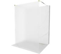 Mexen Kioto mampara de ducha independiente 120 x 200 cm, escarcha 8 mm, dorado - 800-120-002-50-30 14055 5907709134973