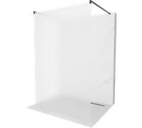 Mexen Kioto mampara de ducha independiente 120 x 200 cm, escarcha 8 mm, negro - 800-120-002-70-30 14062 5907709135079