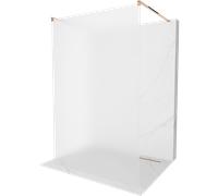 Mexen Kioto mampara de ducha independiente 120 x 200 cm, escarcha 8 mm, oro rosa - 800-120-002-60-30 14059 5907709135024