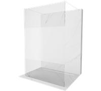 Mexen Kioto mampara de ducha independiente 140 x 200 cm, transparente/escarcha 8 mm, blanca - 800-140-002-20-35 14291 5907709147133