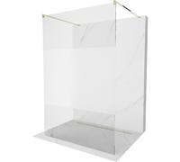 Mexen Kioto mampara de ducha independiente 140 x 200 cm, transparente/escarcha 8 mm, dorado - 800-140-002-50-35 14200 5907709133990
