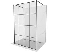 Mexen Kioto mampara de ducha independiente 160 x 200 cm, rejilla negra 8 mm, negra - 800-160-002-70-77 36070 5905315269706