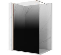 Mexen Kioto mampara de ducha Walk-in 100 x 200 cm, ombre negro 8 mm, oro rosa - 800-100-101-60-76 99053 5907931029979