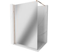 Mexen Kioto mampara de ducha Walk-in 120 x 200 cm, espejo 8 mm, oro rosa - 800-120-101-60-50 2779 5907709132511
