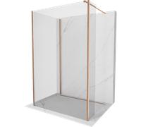 Mexen Kioto mampara de ducha Walk-in 135 x 70 x 30 cm, transparente, cobre cepillado - 800-135-070-221-65-00-030 50321 5905315358202