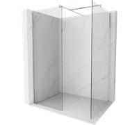 Mexen Kioto mampara de ducha Walk-in 135 x 80 cm, transparente, níquel cepillado - 800-135-202-97-00-080 45397 5905315336002