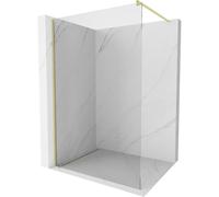 Mexen Kioto mampara de ducha Walk-in 140 x 200 cm, transparente 8 mm, oro cepillado - 800-140-101-55-00 36606 5905315240668
