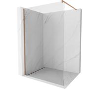 Mexen Kioto mampara de ducha Walk-in 150 x 200 cm, transparente 8 mm, cobre cepillado - 800-150-101-65-00 36643 5905315242129