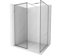 Mexen Kioto mampara de ducha Walk-in 150 x 80 cm, marco negro, cromo - 800-150-202-01-70-080 46678 5905315386397
