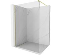 Mexen Kioto mampara de ducha Walk-in 70 x 200 cm, transparente 8 mm, oro cepillado - 800-070-101-55-00 36465 5905315239761