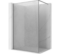 Mexen Kioto mampara de ducha Walk-in 90 x 200 cm, crackle transparente 12 mm, metal cañón - 800-090-101-95-04-X 99276 5907931032207
