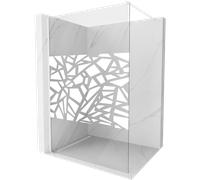 Mexen Kioto mampara de ducha Walk-in 90 x 200 cm, diseño blanco 8 mm, blanco - 800-090-101-20-85 14266 5907709127609