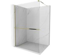 Mexen Kioto+ panel de ducha con estante Walk-in 100 x 200 cm, transparente, dorado - 800-100-121-50-00 13775 5907709169890